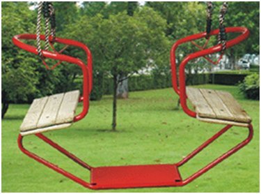 Gondelschaukel ROT Schiffschaukel Doppelschaukel Schaukel Zweisitzerschaukel