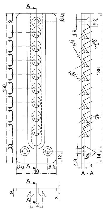 Pitzl Verbinder HVP Standard für Holz-Holzanschluss Maße 40 x 150 x 12 mm