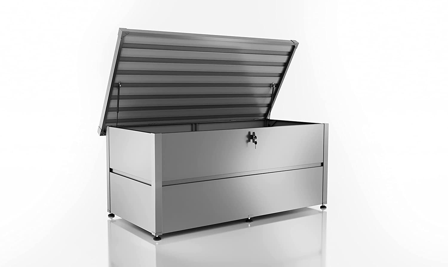 HauptfotoePDKhMuBqcOBQ Gartenbox aus Metall Kissenbox Wetterfest Gartenkiste Aufbewahrungsbox