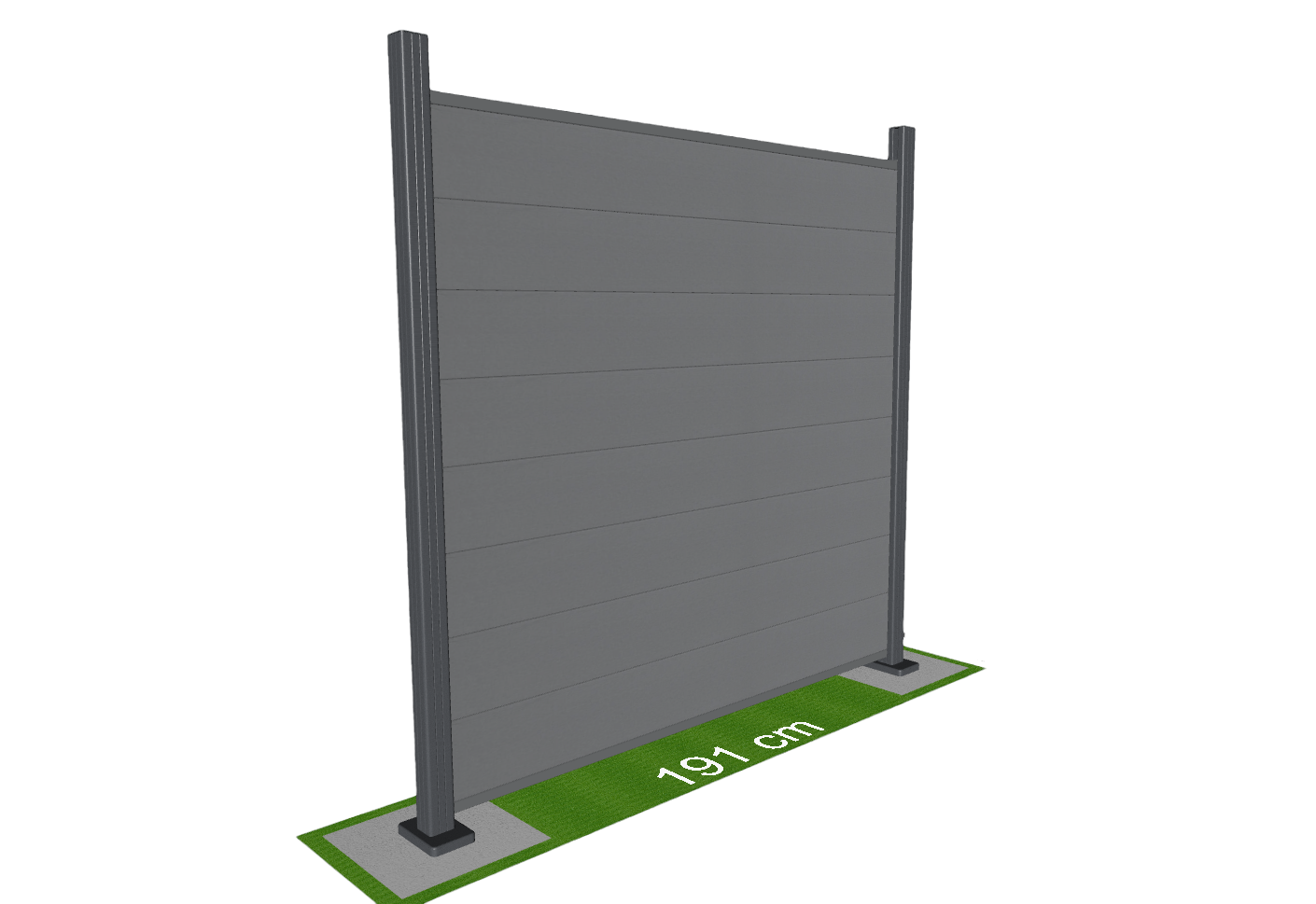 Pfostenträger-Abdeckung 11x17x2 cm für Alu-Pfosten anthrazit