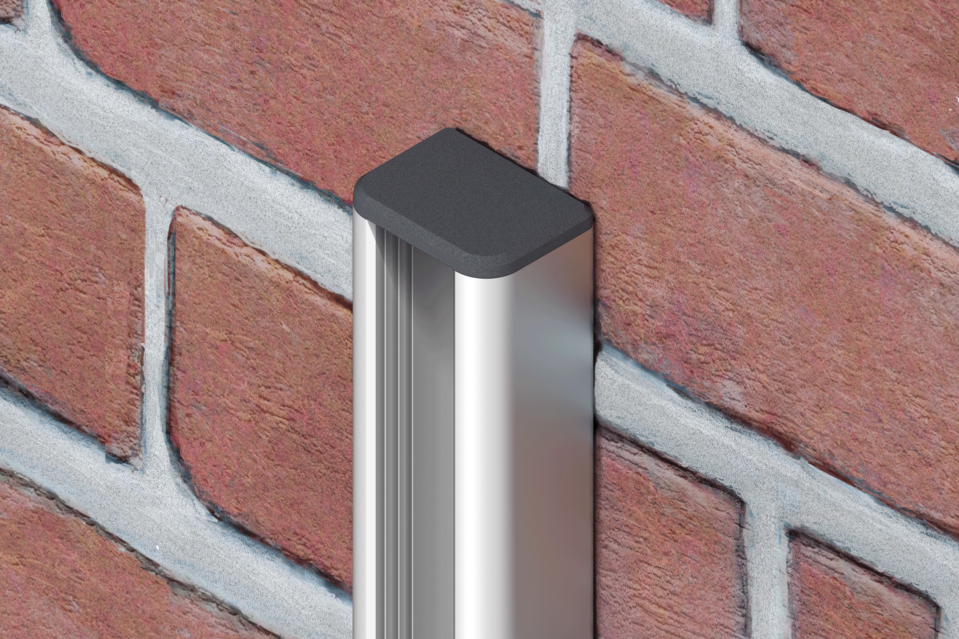 Montageprofil ALU 3x4x235 cm silber  für WPC-Steckzaun extra lang