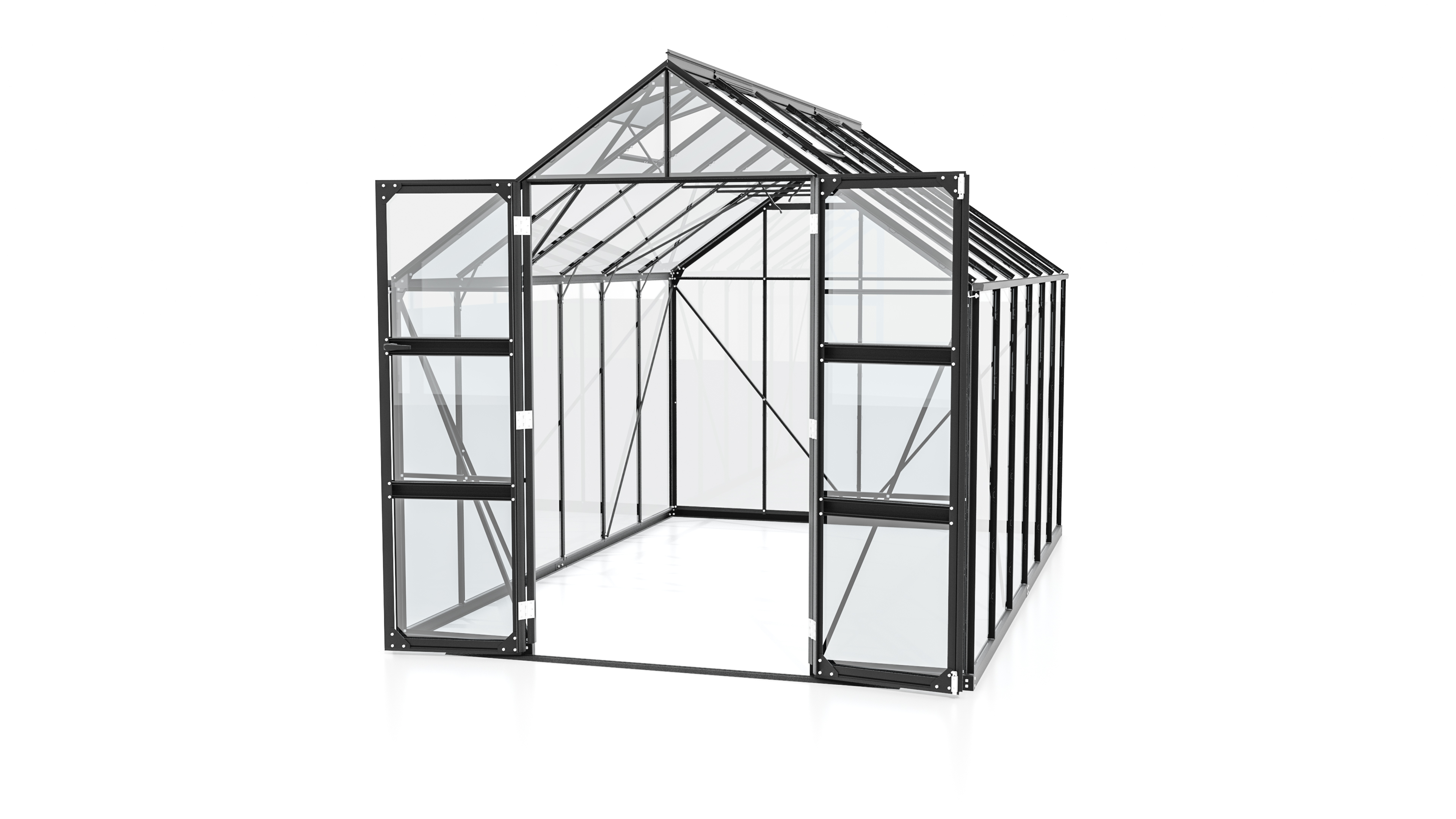 GWH_Domus_9900_ESG_schwarz_40004122_FS_01 Gewächshaus Domus 9900 ESG3mm, schwarz