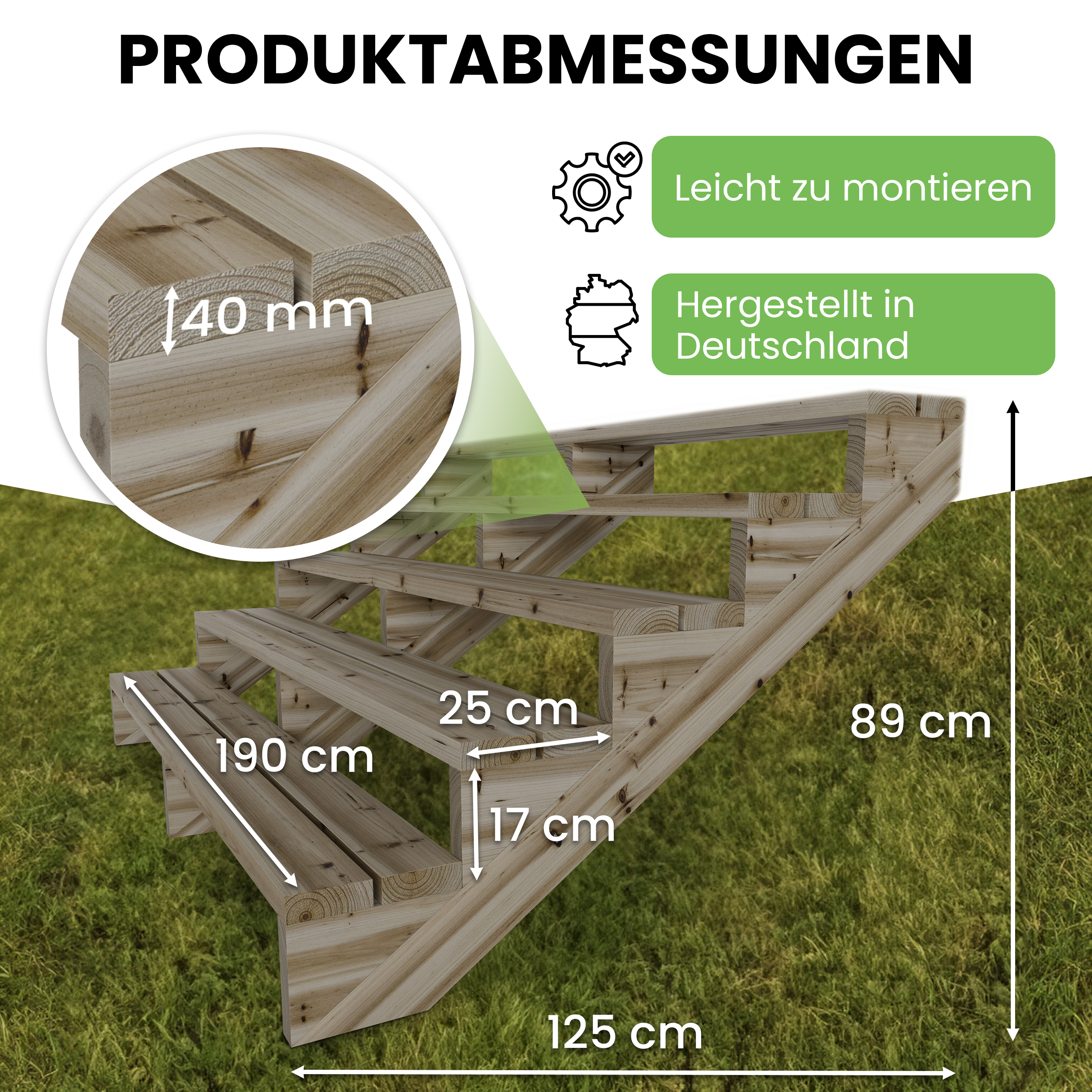 06cHf3xd6HaDg8V Terrassentreppe Kiefer kesseldruckimprägniert Treppe mit Stufen Wangentreppe Breite