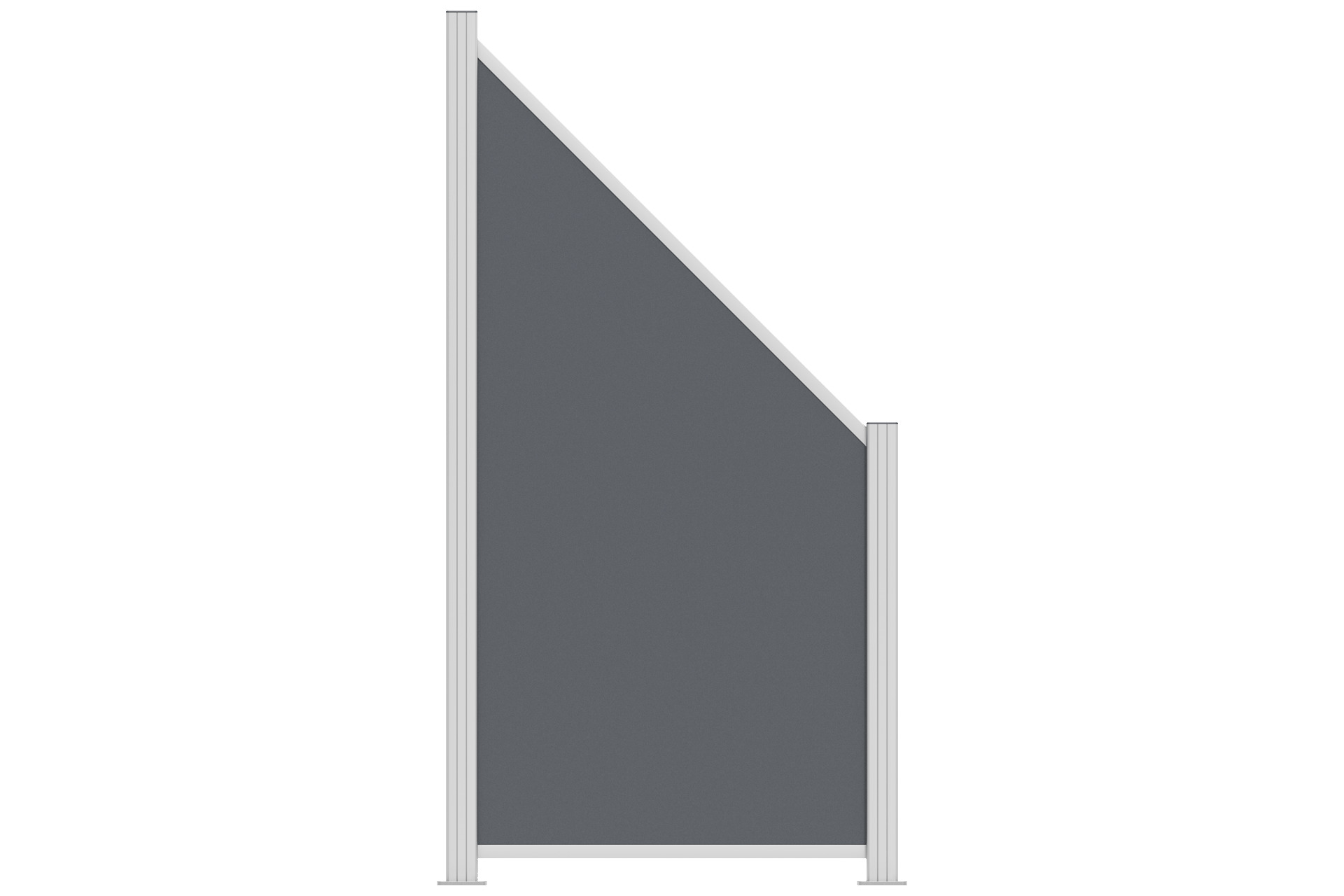 Schraegelement-anthrazit_ Sichtschutz EASY-BOARDS ACP Steckzaun Schrägelement 88x176/88 cm anthrazit