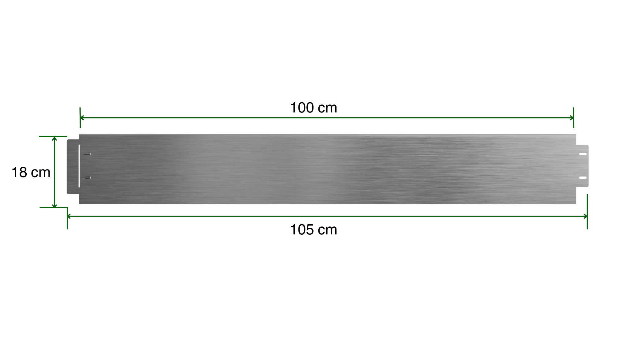 18cm Beetumrandung Rasenkanten aus Metall bis zu 50 m