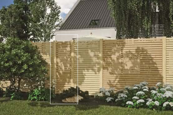 Rhombus-Typ-II-60-cm Rhombus-Sichtschutzzaun II sibirische Lärche Premium fertig montierter Massivholzzaun Komplettset