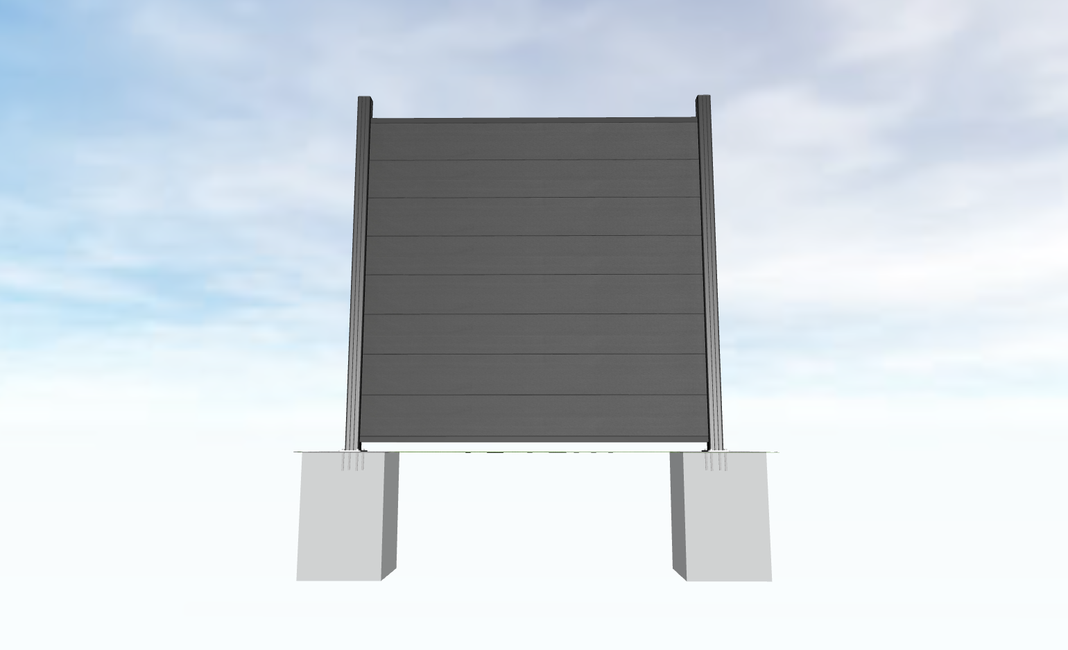 WPC-Steckprofile, 4er-Set 180x21x2 cm - Farbe anthrazit Sichtschutz Steckzaun