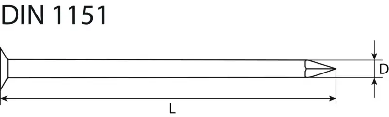 Drahtstifte 4,6x130 Stahl blank (2,5 kg) (- 978 646 131 70)