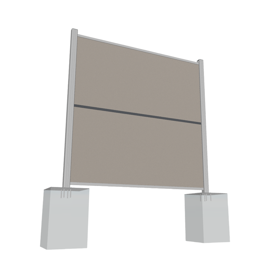 Montageleisten-Set-silber Sichtschutz EASY-BOARDS Montageleisten-Set silber