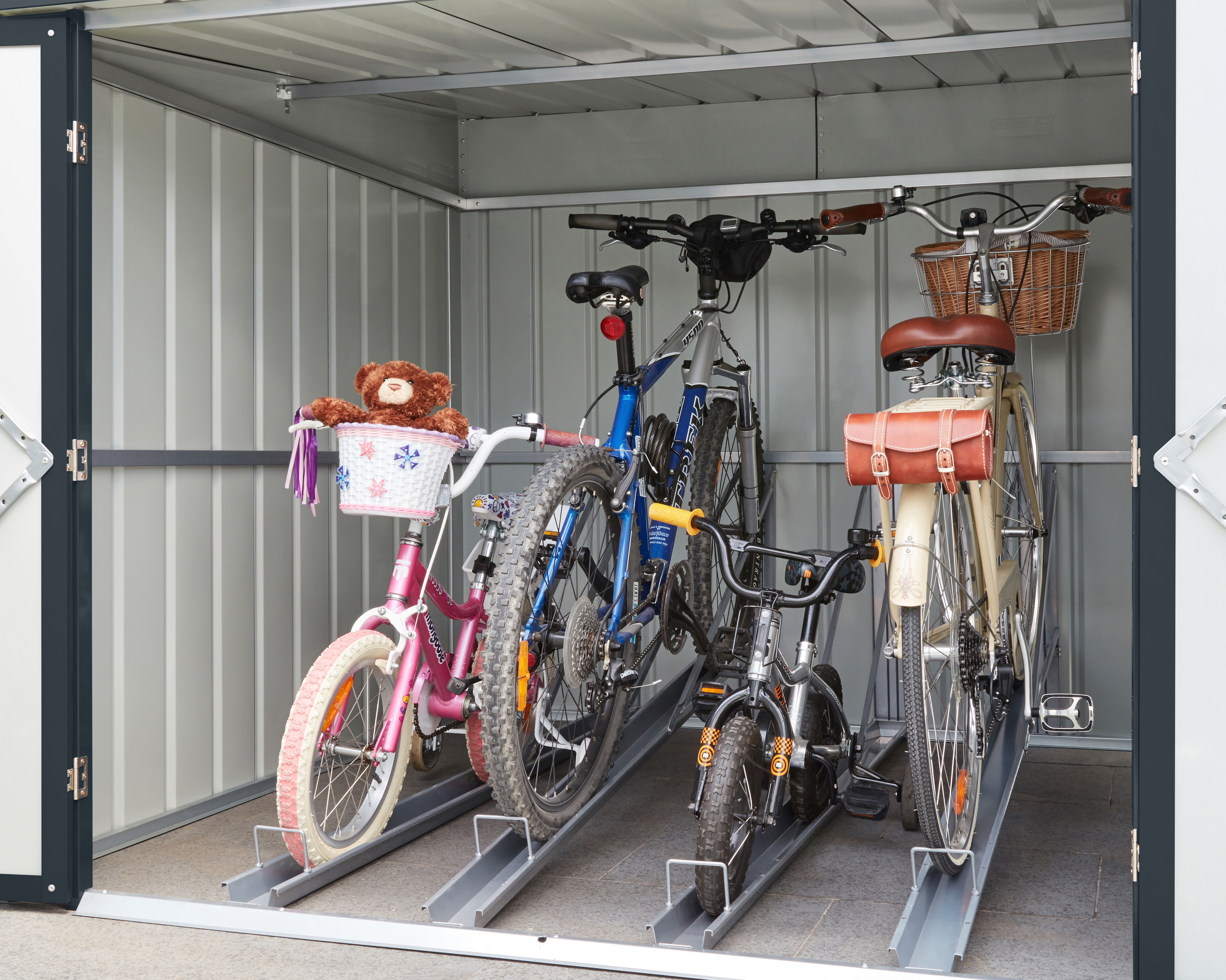 MGH_FahrradOase_Family_BIKEH_anthrazit_40003252_DTL_01 Fahrradhaus Fahrradoase "Family" - Bike locker 6x6 (4 bikes)