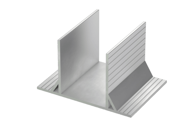 Boden-und Kopfanker für ALU-Pfosten 80x80 mm, 120mm lang