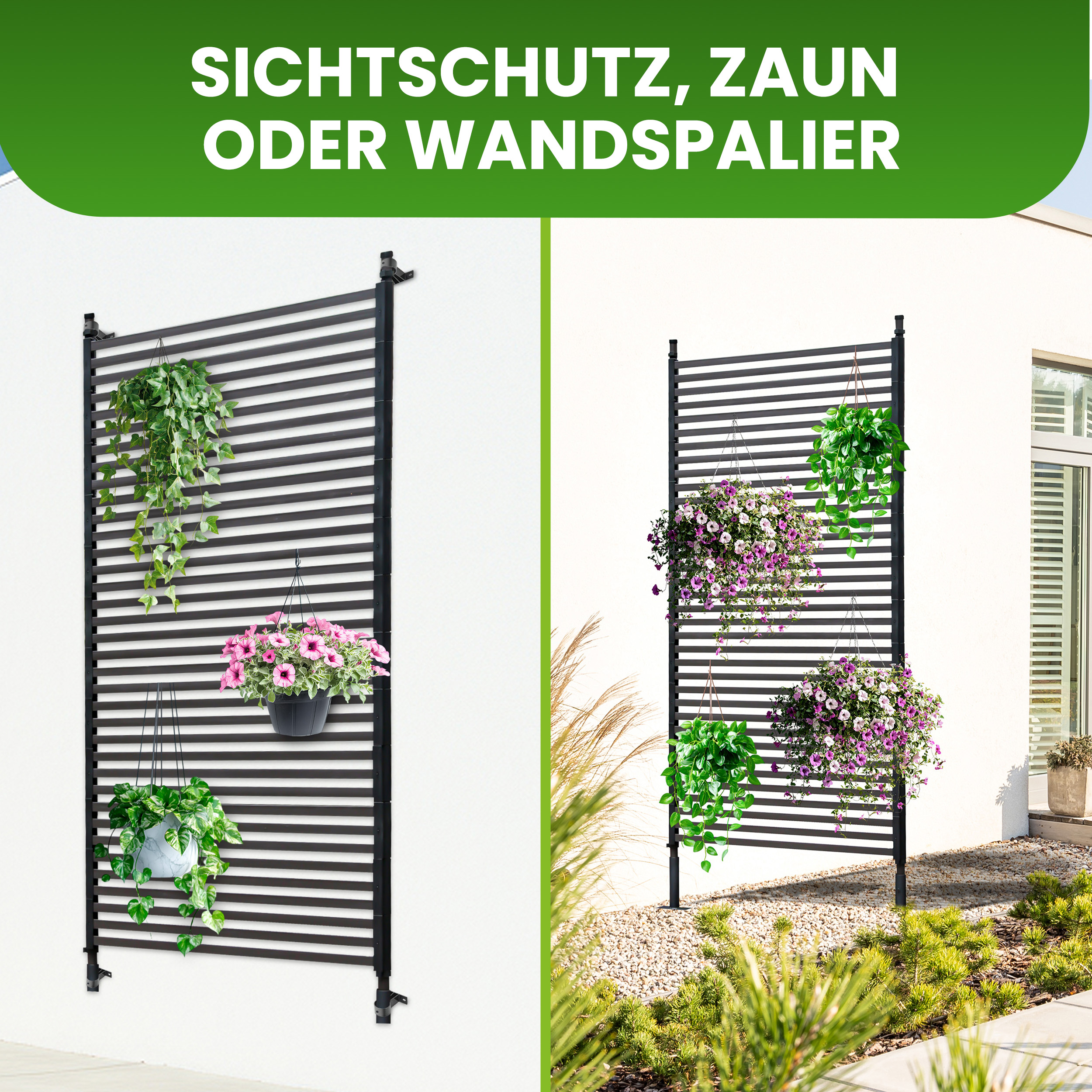 Lamellenzaun braun (ohne Füße) Selbstbauzaun Gartenzaun Sichtschutz Zaun für Garten Terrasse Lamellenzaun braun (ohne Füße) Selbstbauzaun Gartenzaun Sichtschutz Zaun für Garten Terrasse