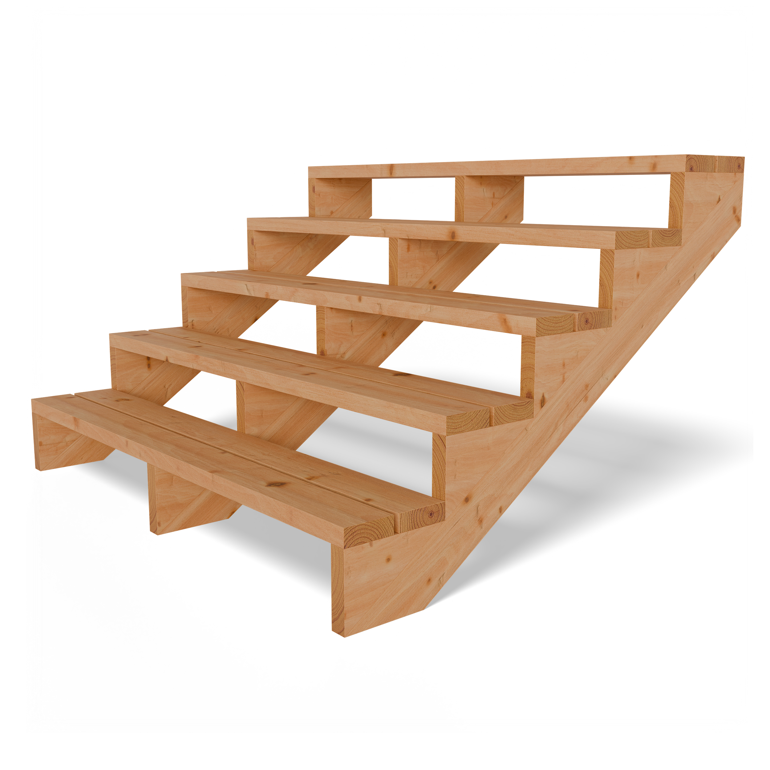 Terrassentreppe aus Lärche Treppe Stufen Wangentreppe Breite