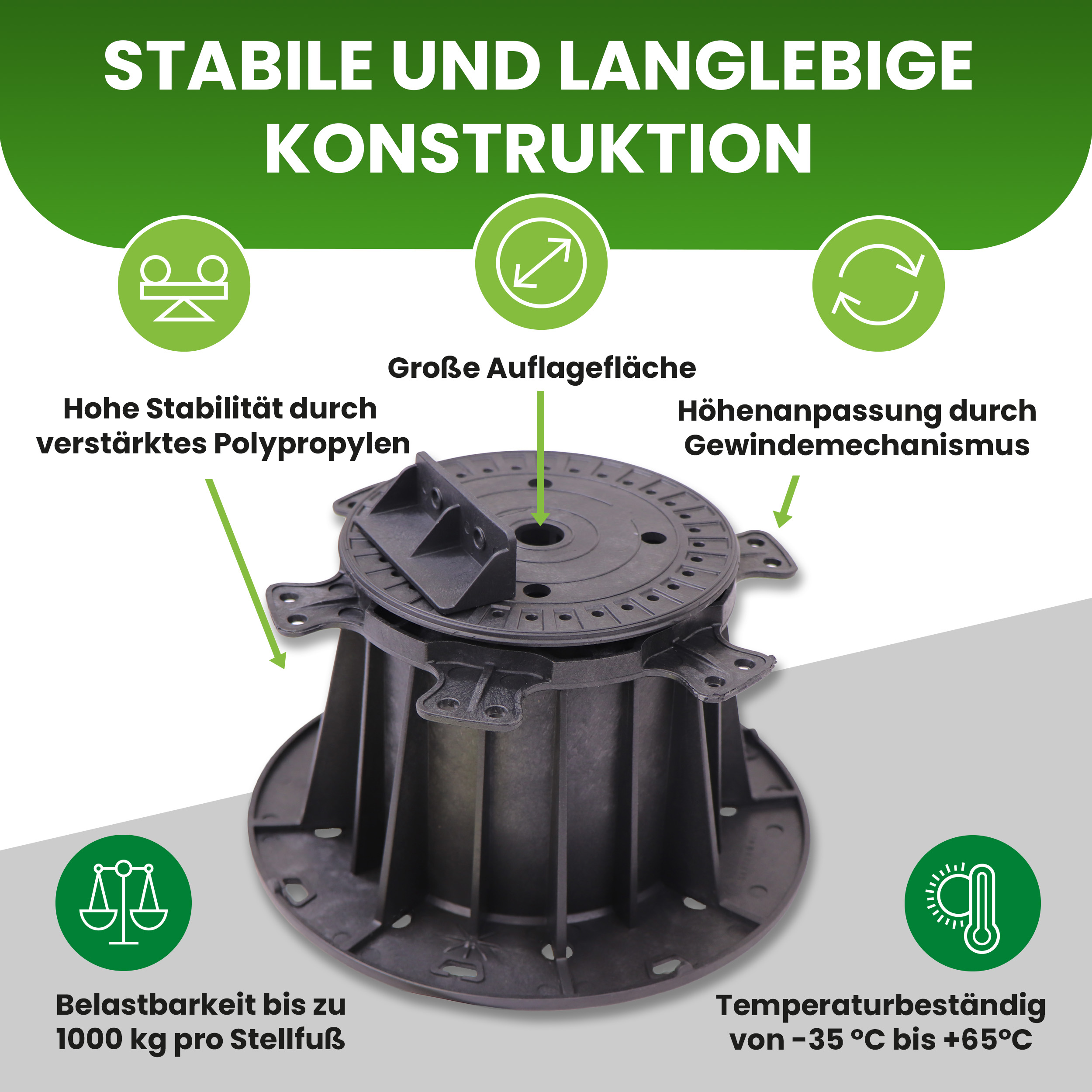 Balkenlager PRO 110–202 mm – höhenverstellbar für Holzunterkonstruktionen