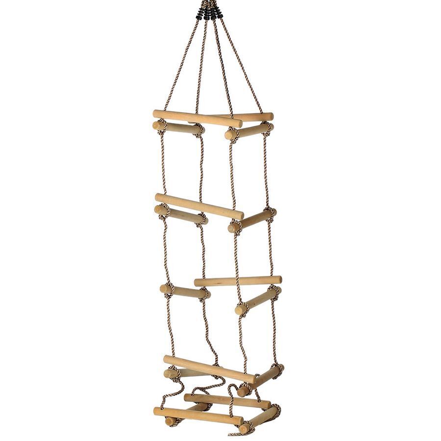 s-l1600IJR4uEH6Gu3o9 Strickleiter 2 m mit Holzsprossen 5 Ebenen für Kinder Kletterleiter für Spielturm