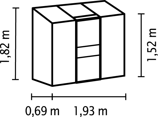Gewächshaus Styx / Ida 1300 ESG3mm, smaragd