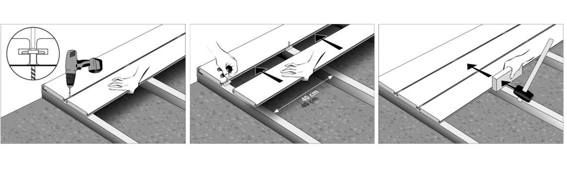 Cobra-Hybrid-installation Cobra HYBRID Terrassen-Befestigungsclip für WPC Dielen 8-18-Clip 90 Stück Set