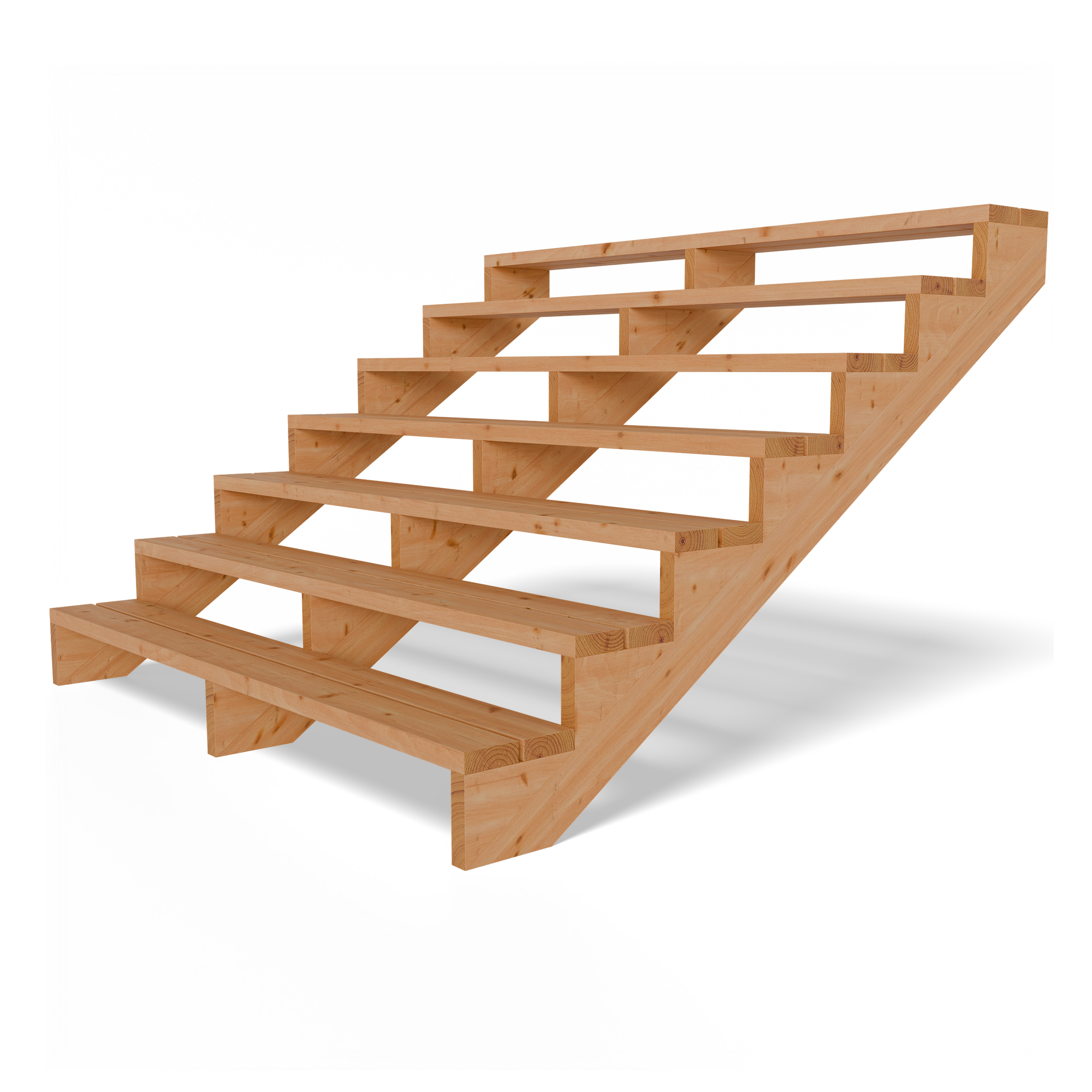 Terrassentreppe aus Lärche Treppe Stufen Wangentreppe Breite