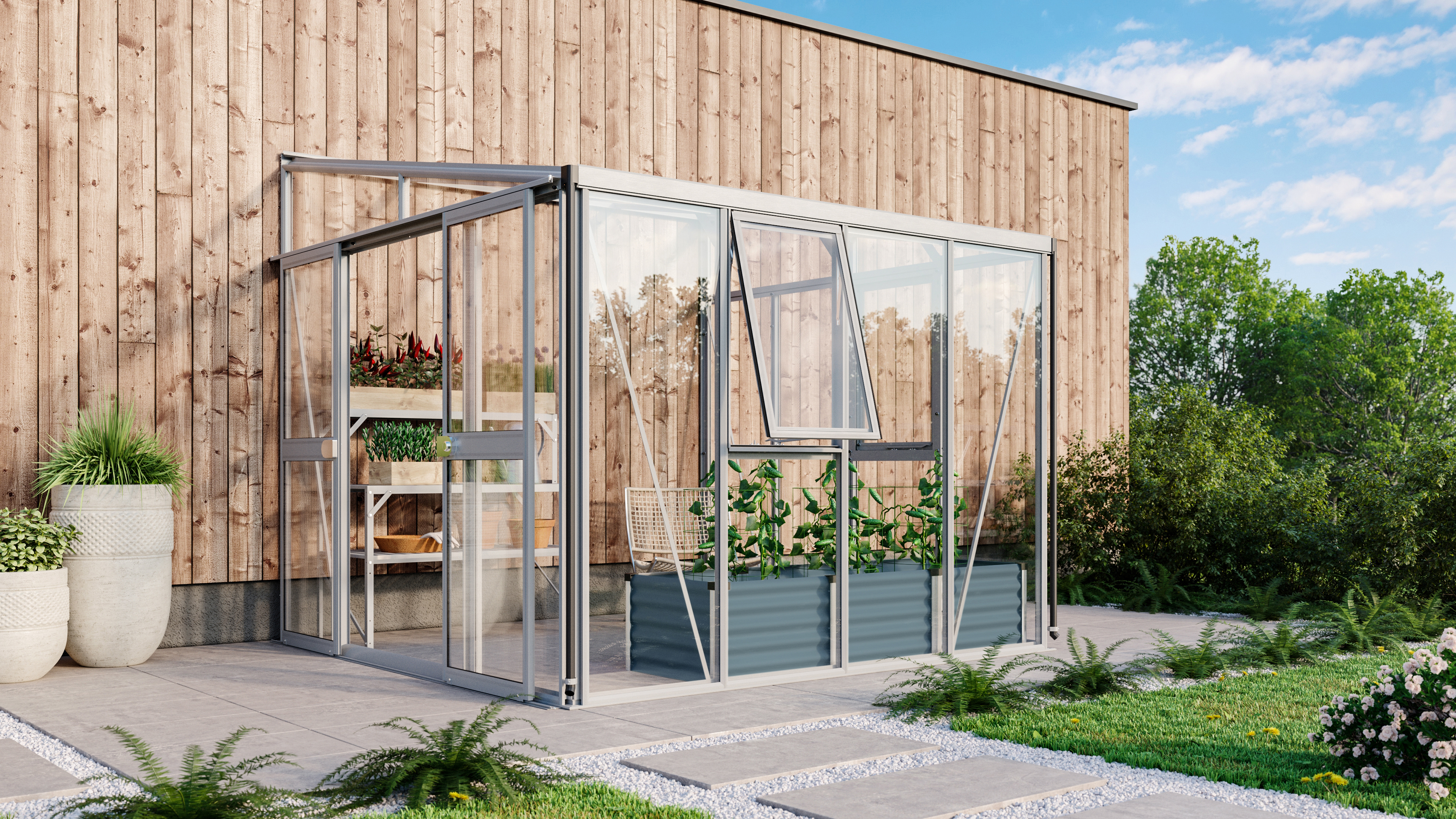 Gewächshaus Helena 7000 ESG/HKP  3/10mm, alu