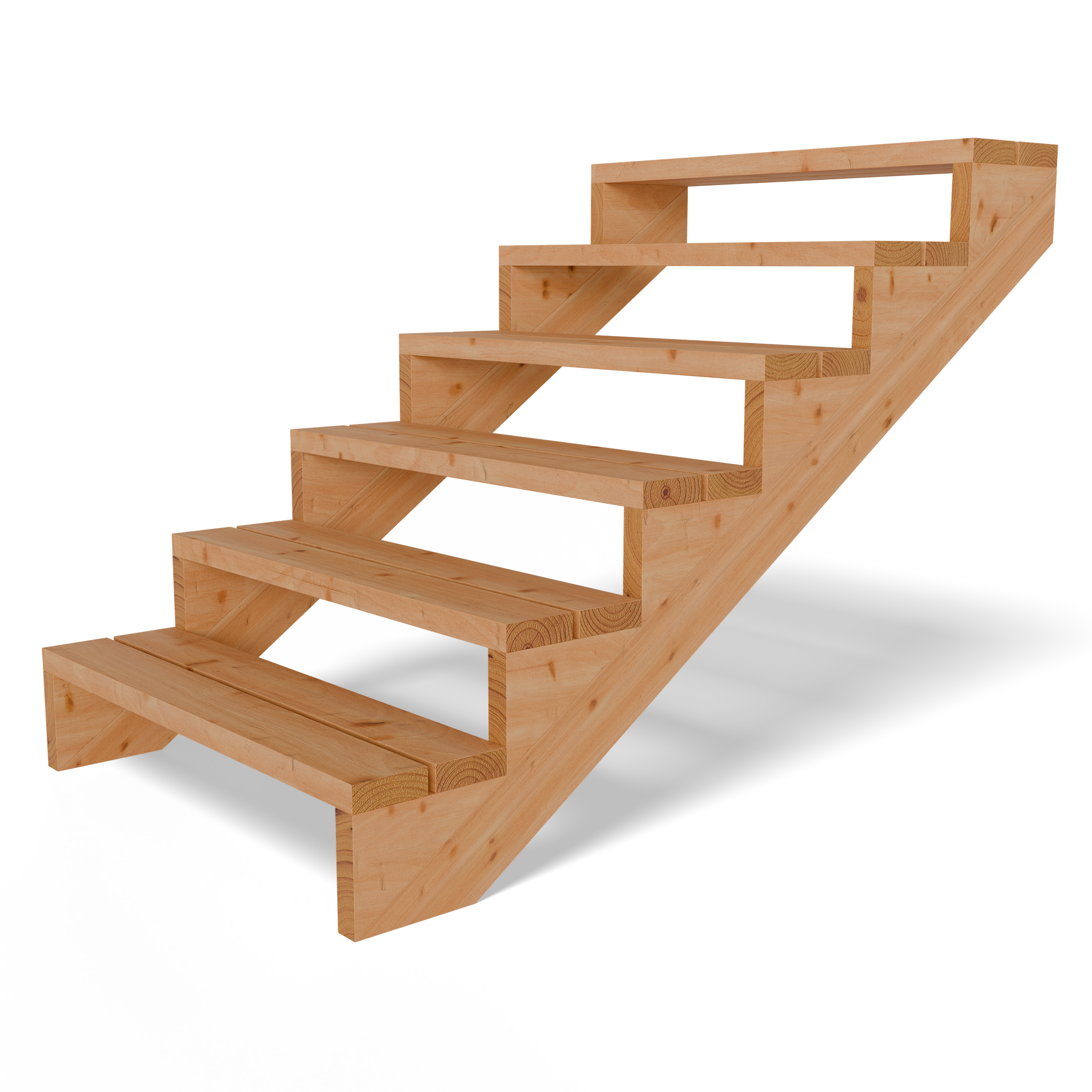 Terrassentreppe aus Lärche Treppe Stufen Wangentreppe Breite