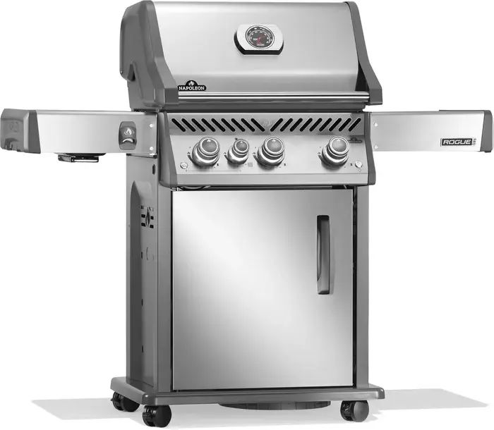 Napoleon Rogue PRO 425 Gasgrill Edelstahl mit SIZZLE ZONE™ Seitenbrenner