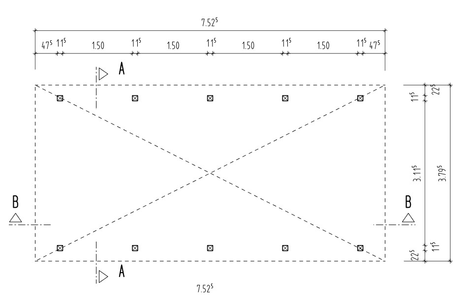 380x750-SkizzeRmuHTcAnUM9Tl Einzelcarport XL Flachdach B380 x T750 cm Bausatz ohne Dacheindeckung Pfosten 12x12cm Wohnmobil