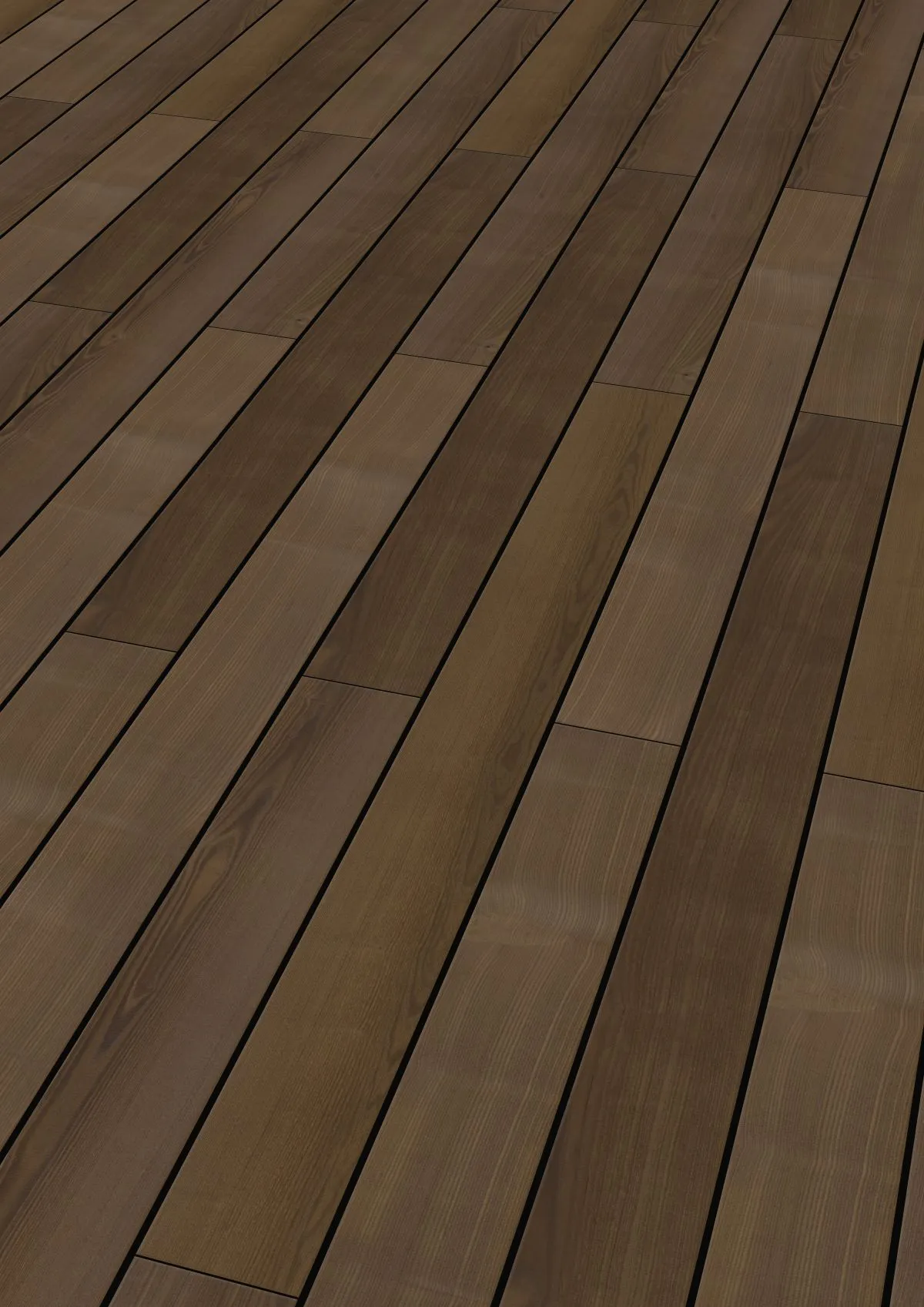 Terrassendiele Thermo-Esche 25x130x3000 mm glatt genutet Terrassen Diele