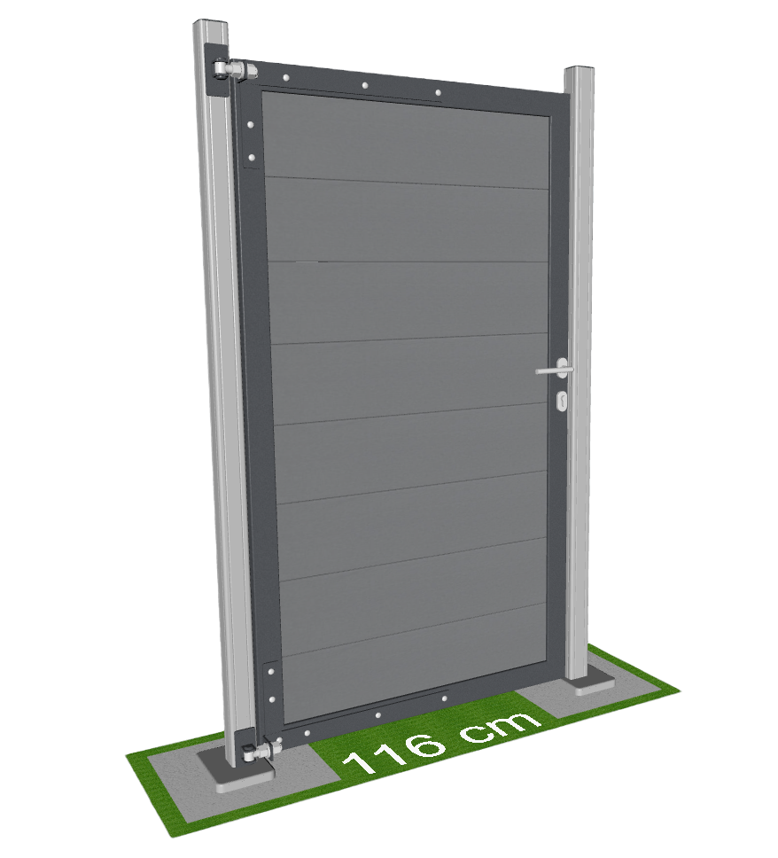 Pfostenträger-Abdeckung 15x20x2 cm für Alu-Tor-Pfosten 2er-Set silber