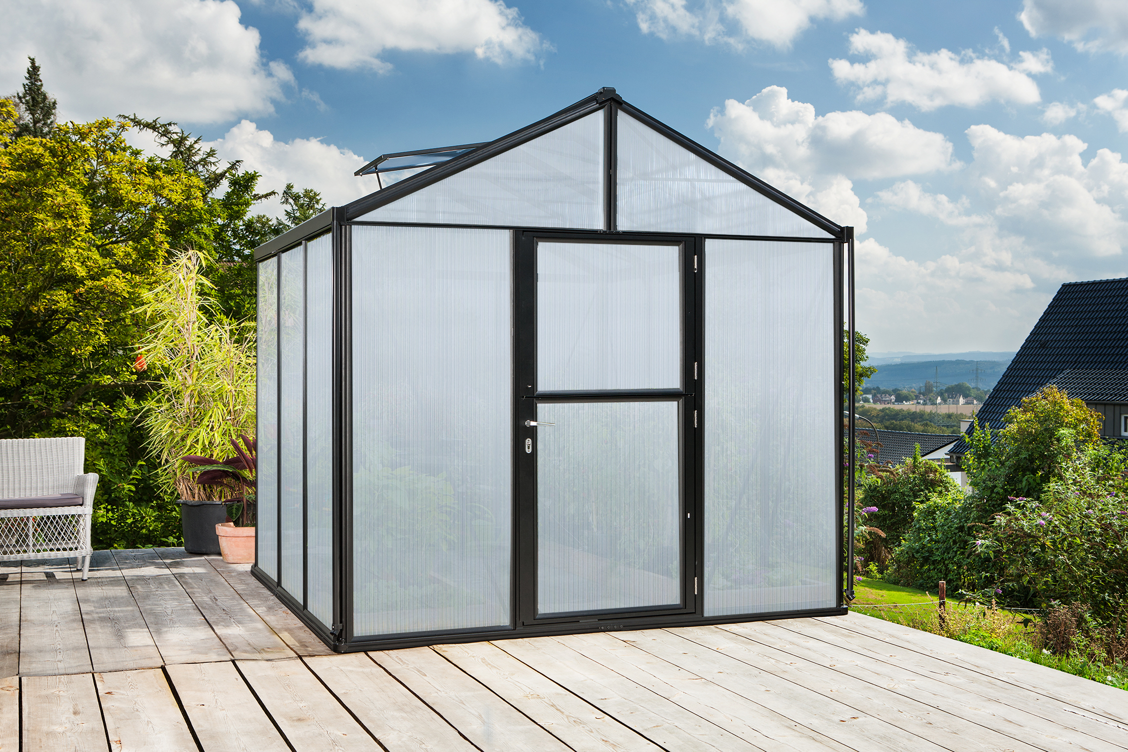 Gewächshaus Zeus 6200 10mm HKP, schwarz