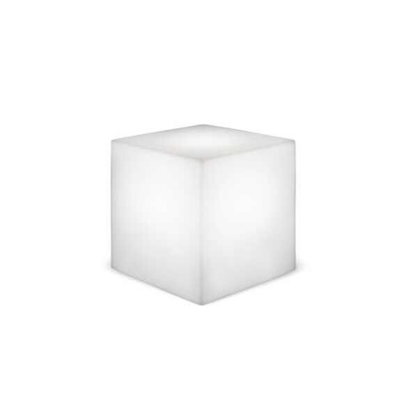 CUBY SOLAR SMARTTECH Weiß Leuchtwürfel LED Beleuchtung RGBW solarbetrieben mit Fernbedienung