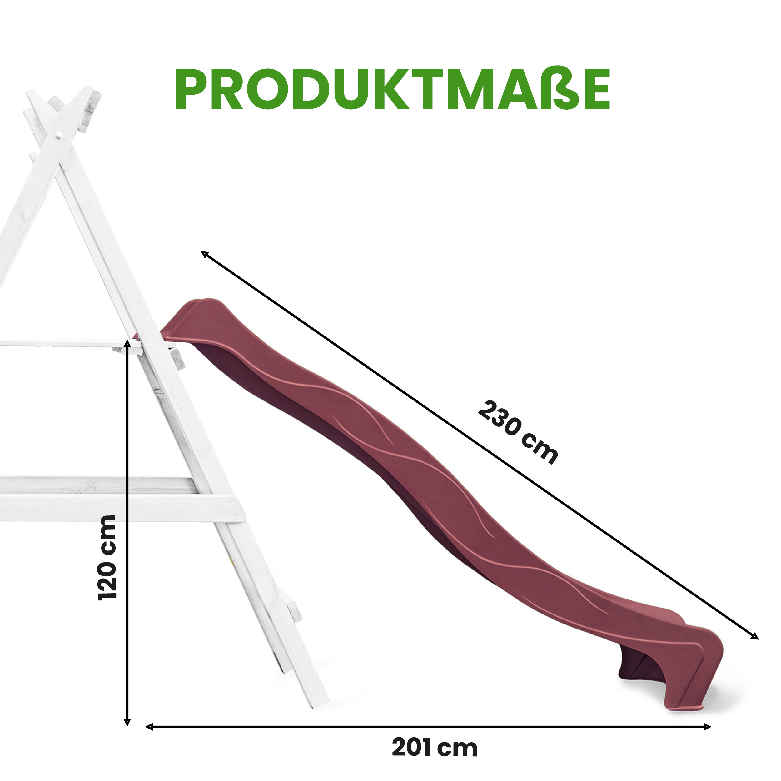 Wellenrutsche 230 cm mit Wasseranschluss Anbaurutsche für Podesthöhe 120 cm für Spielturm oder Schaukel Wellenrutsche 230 cm mit Wasseranschluss Anbaurutsche für Podesthöhe 120 cm für Spielturm oder Schaukel