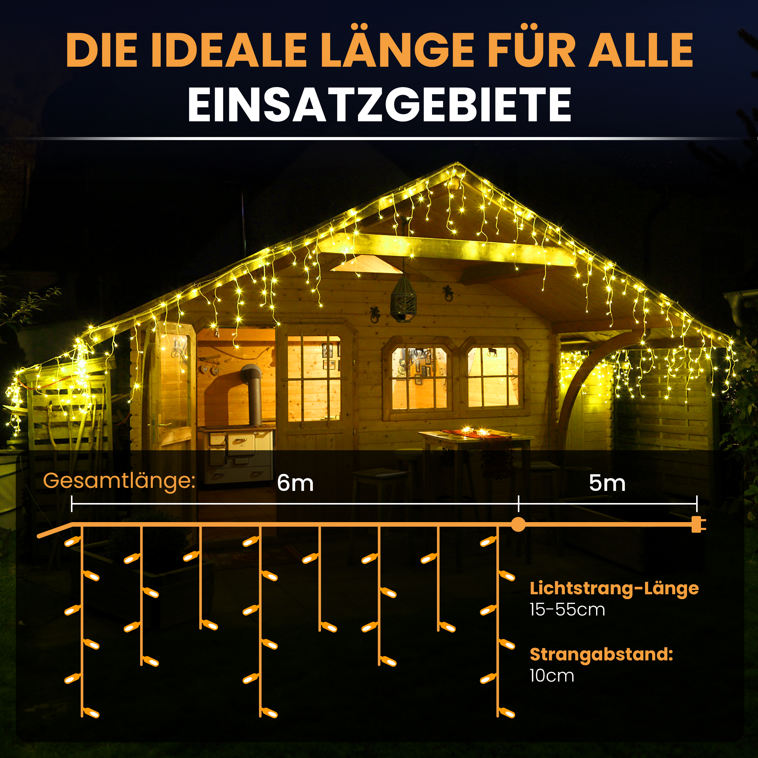 5_6mIMwiU7mcWyjqq LED-Eisregen-Lichterkette mit Flashing-Effekt Lichterkette LED mit Flashlight