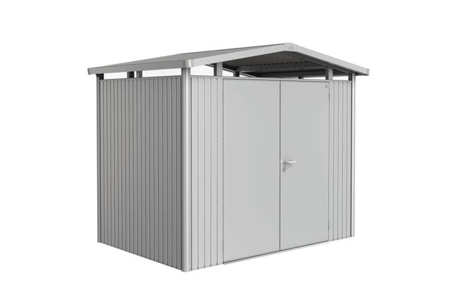 Biohort Gerätehaus Panorma Gr. P2 (silber-metallic mit Doppeltür)