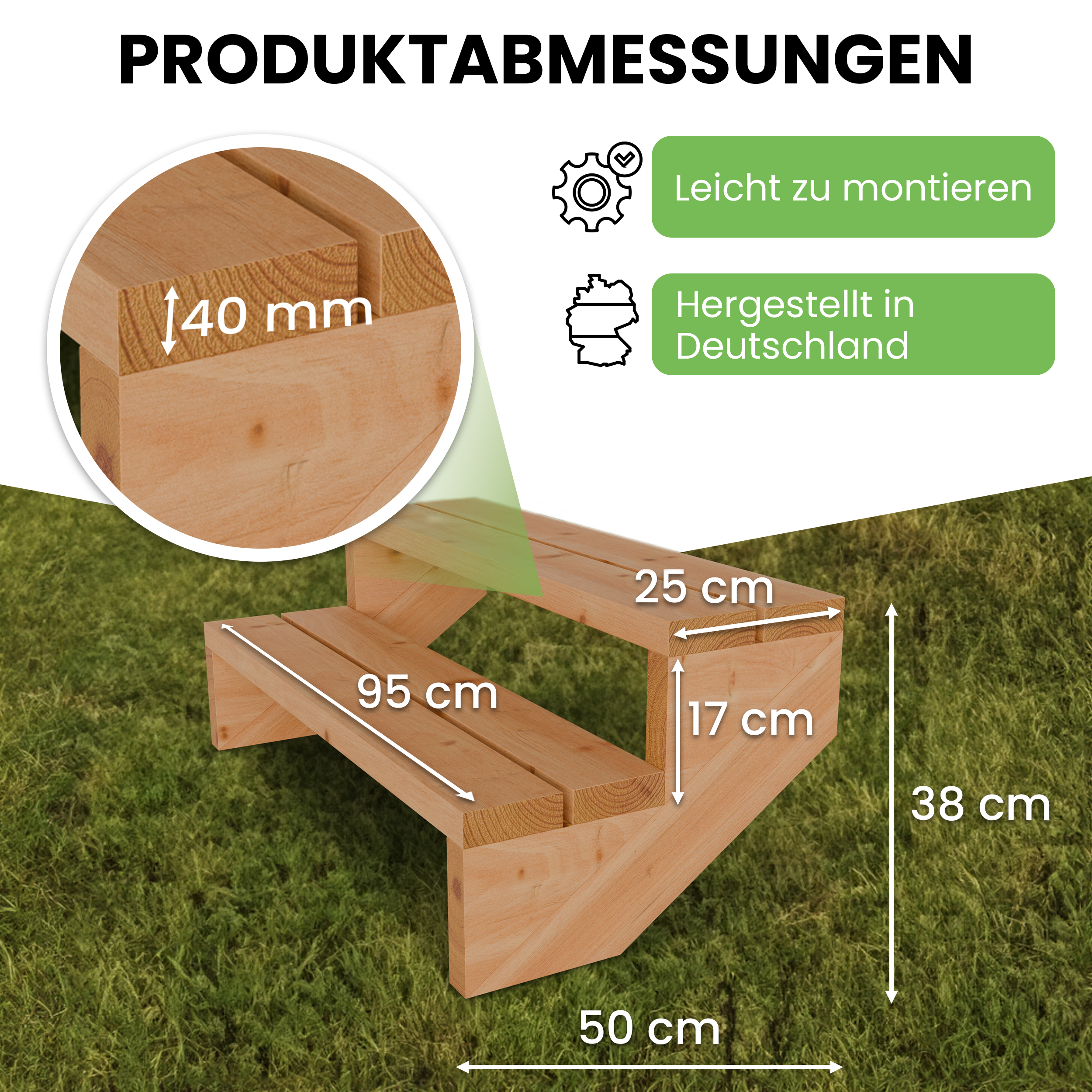 067jR4RKpAgrSGt Terrassentreppe aus Lärche Treppe Stufen Wangentreppe Breite