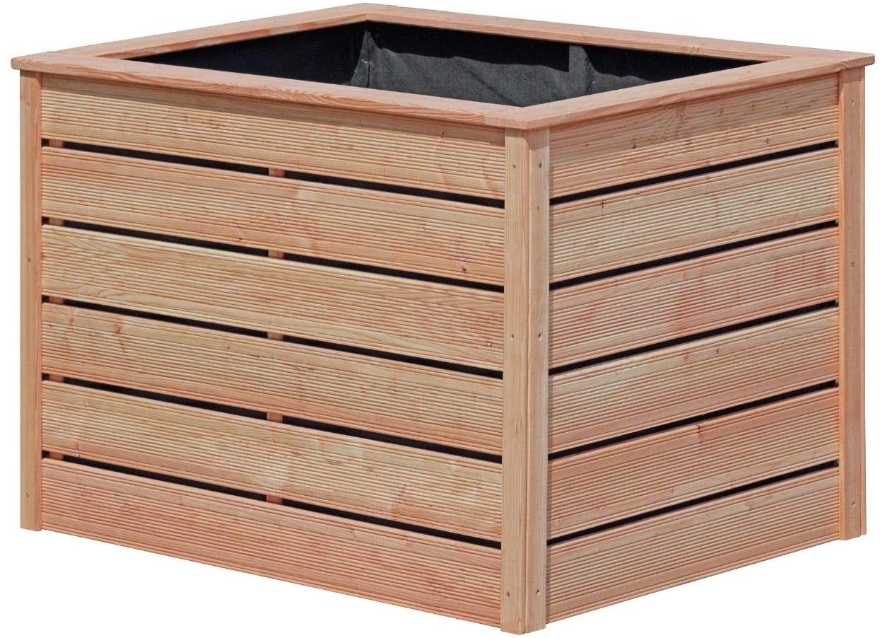 Hochbeet B125xT85xH80 cm Lärche Natur Bretter 20x120mm Kräuterbeet Pflanzbeet Gemüsebeet