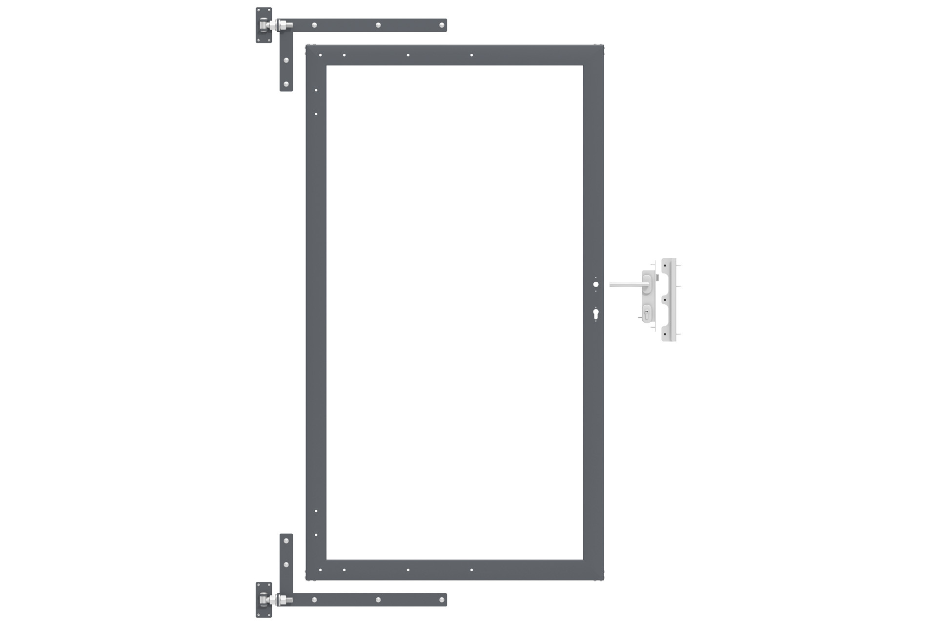 Alu-Torrahmen-anthrazit-inkl-ZubehoerZZ51HKmyjYcQa Alu-Torrahmen 100x180 cm anthrazit inkl. Zubehör für WPC-Steckzaun