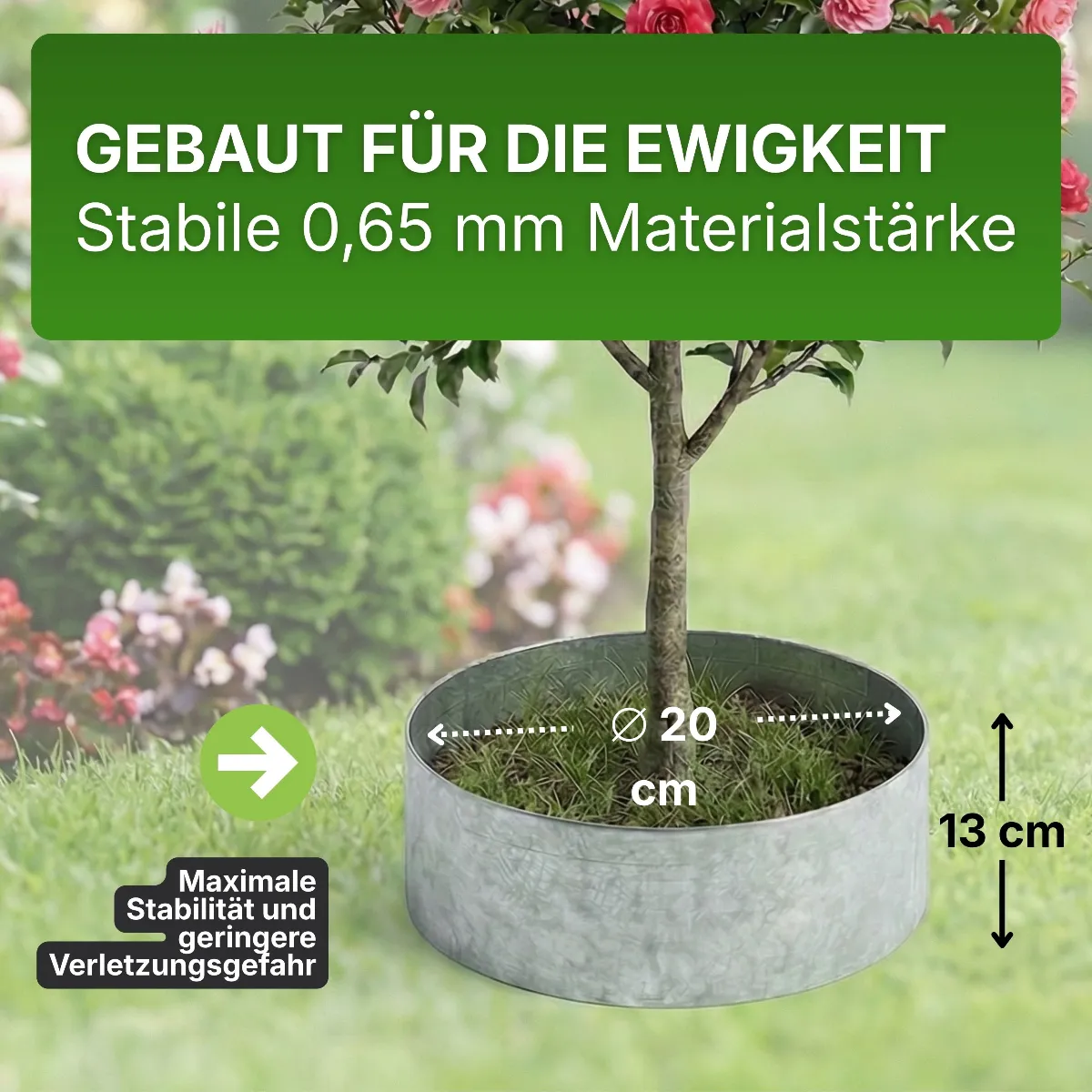Rasenkante Kreis Beetumrandung Rasenbegrenzung Beeteinfassung