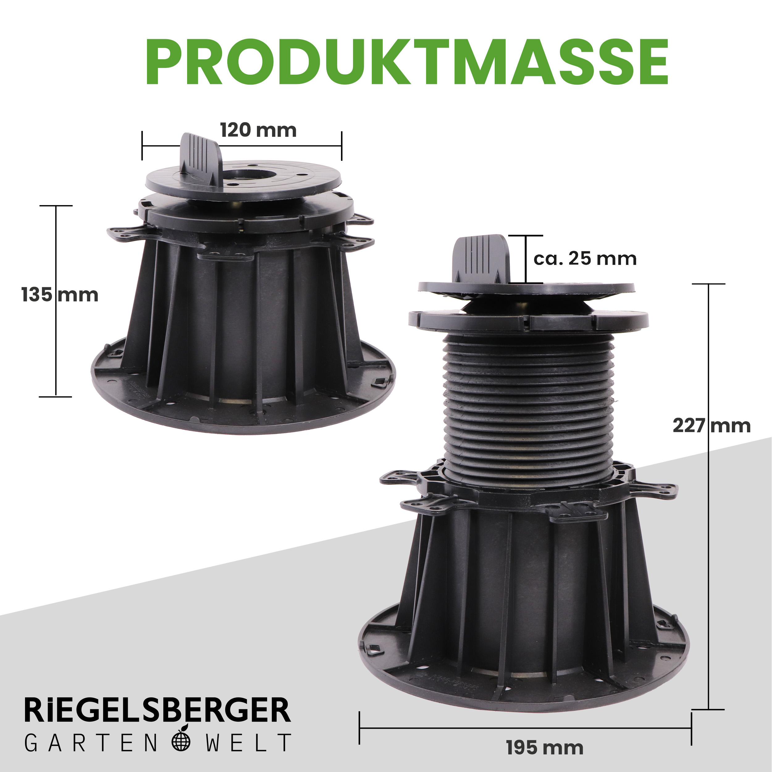 4votDJljM7kdDV 1 Karton Balkenlager PRO mit Gefälleausgleich bis zu 7% für Holz WPC Aluminium höhenverstellbar