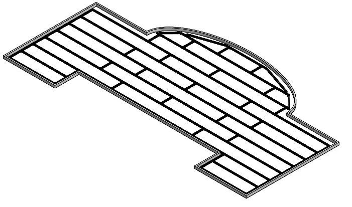 Alu-Schiene Unterkonstruktion Terrasse 38×45 mm - Länge 10 cm