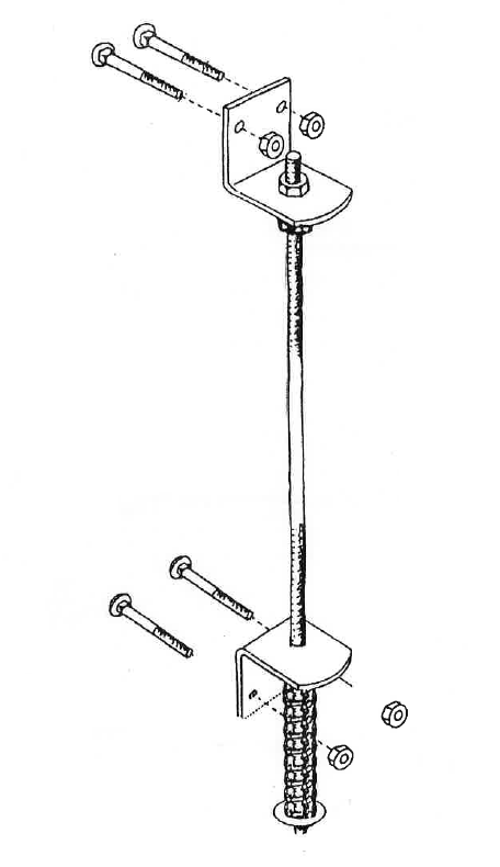 Sturmsicherung Set aus Stahl für das Gartenhaus Windsicherung 200 cm