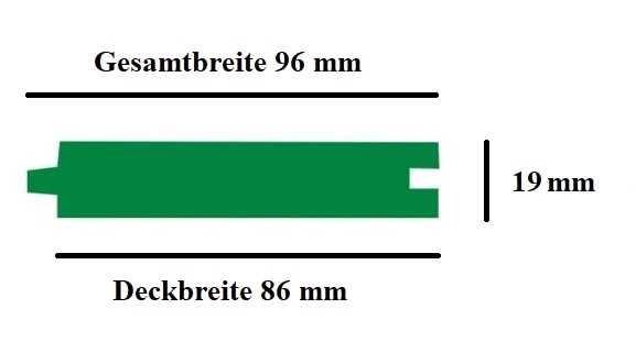 Rauhspund N+F Kiefer imprägniert 19x96 mm Konstruktionsholz Länge