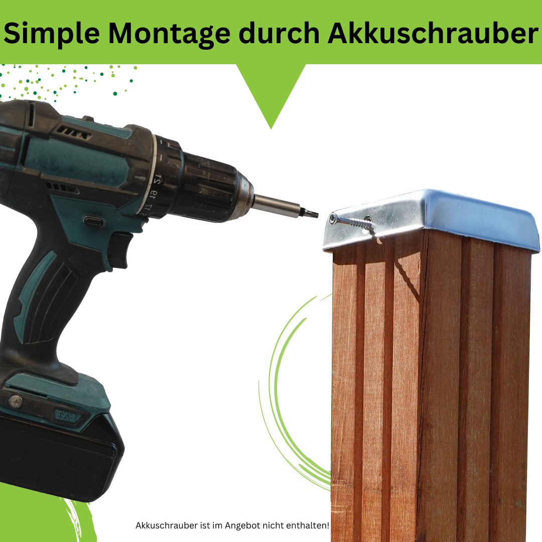 11vphWbuahc2YwU Pfostenkappe Edelstahl Pyramide Zaunkappe Kappe für Pfosten V2A