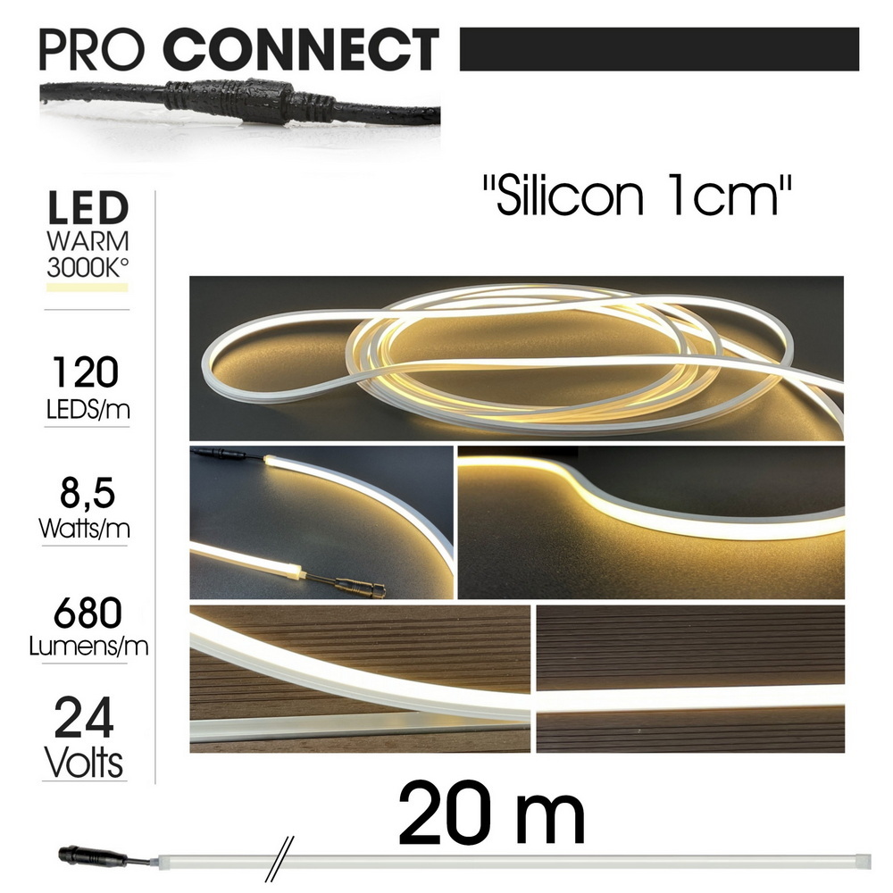  Silikon 24V LED Streifen 1 cm breit für Wegebeleuchtung