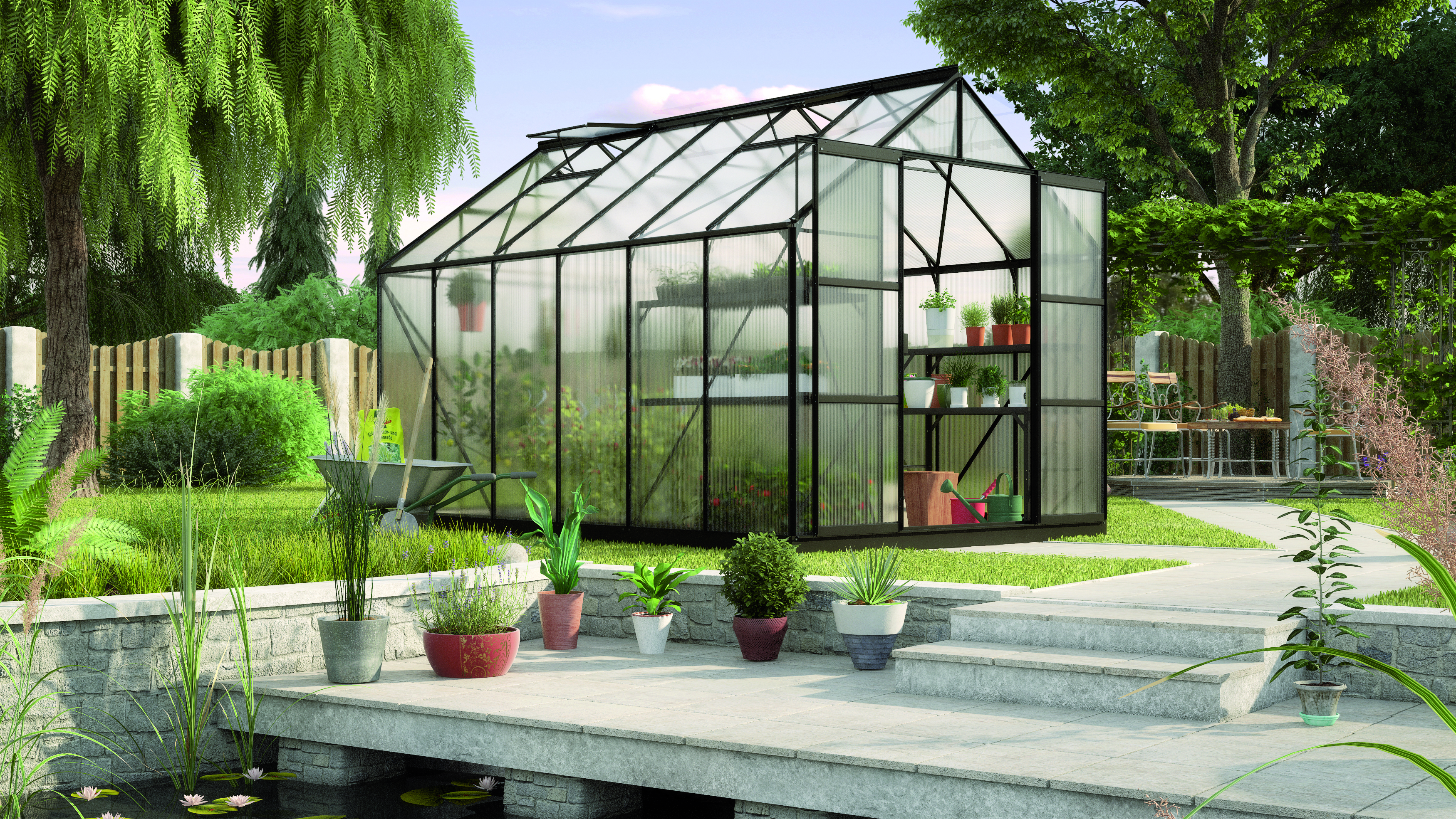 Gewächshaus Uranus 9900 HKP 4mm, schwarz