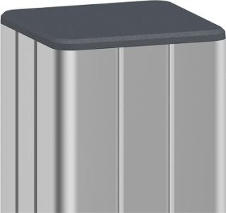 EF-53000-53001-53002 Basic Tor-Pfosten ALU 235 cm 2er-Set silber zum Einbetonieren