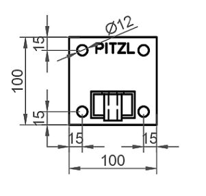 Pitzl Geländerstütze GSP C-Profil zum Aufdübeln Höhe 800 mm inkl. Spangenlaschen & Kunststoffkappe