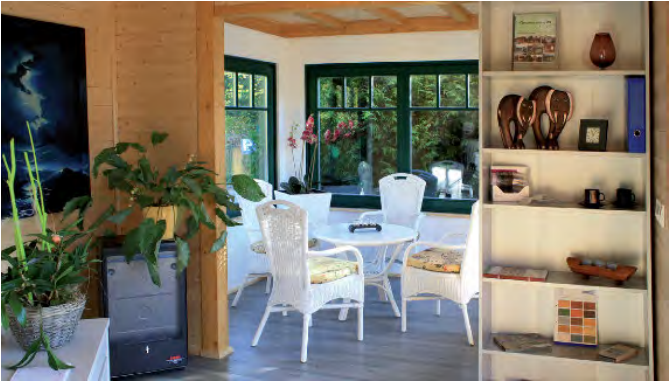 Cara-Riva-3450-F-240-AN_2 Premium Gartenhaus Cara Riva 3450 F + 240 AN Ferienhaus