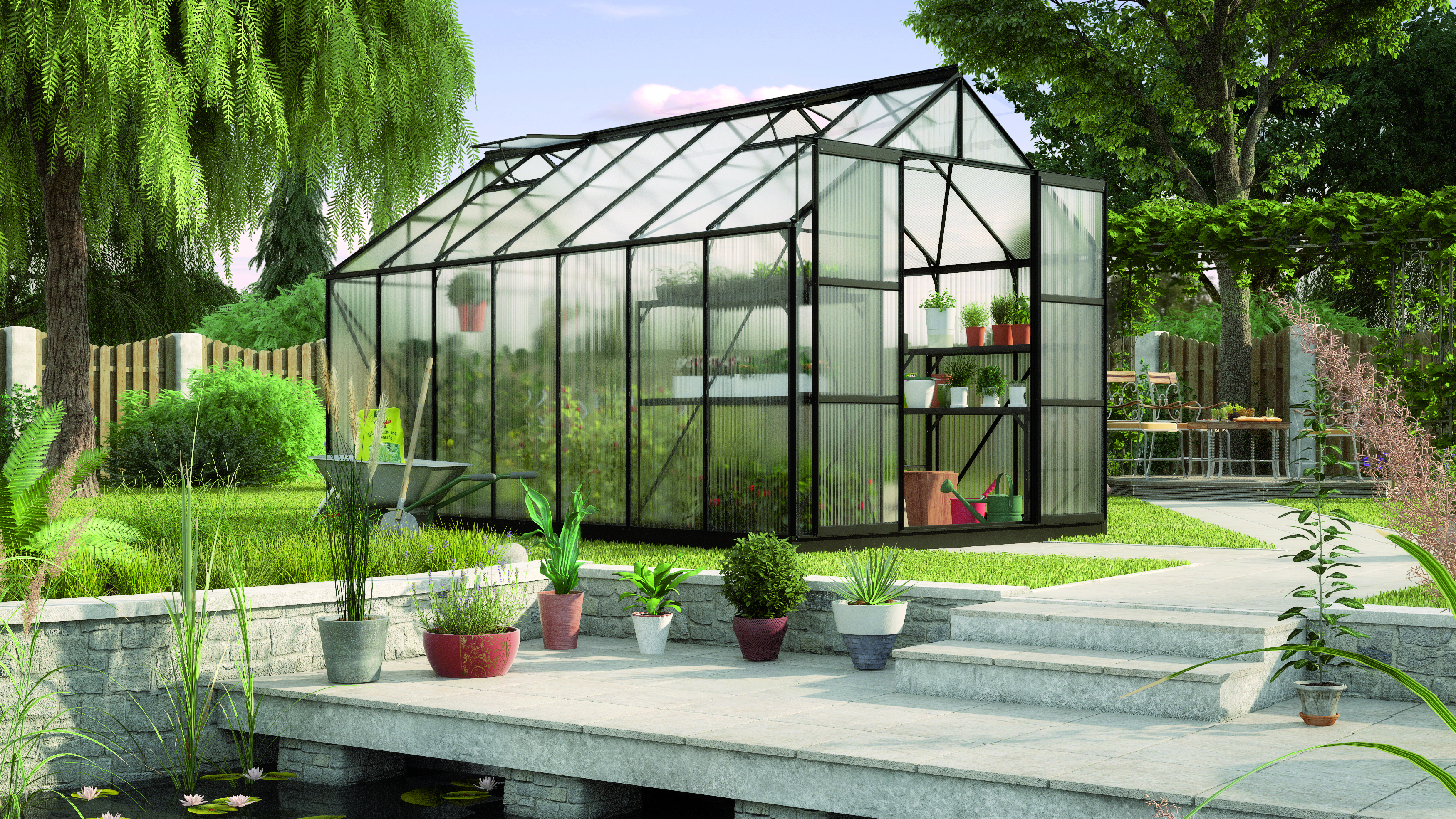 Gewächshaus Uranus 11500 HKP 4mm, schwarz