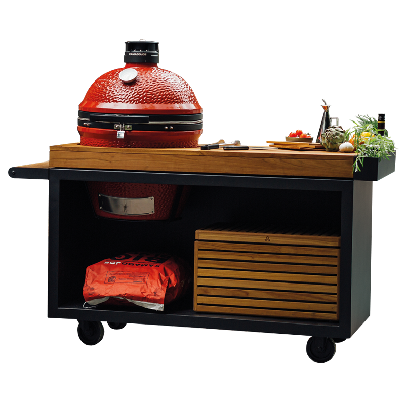 o-k-t-b-135-pro-tw-kj OFYR KAMADO TABLE BLACK 135 PRO TEAKHOLZ KJ