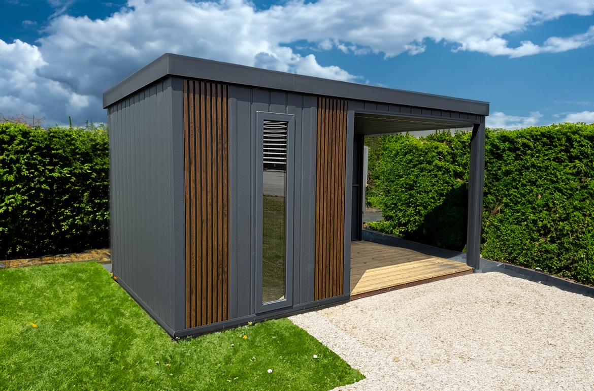 SCHUMACHER Moderner Gartenhaus mit Terrasse